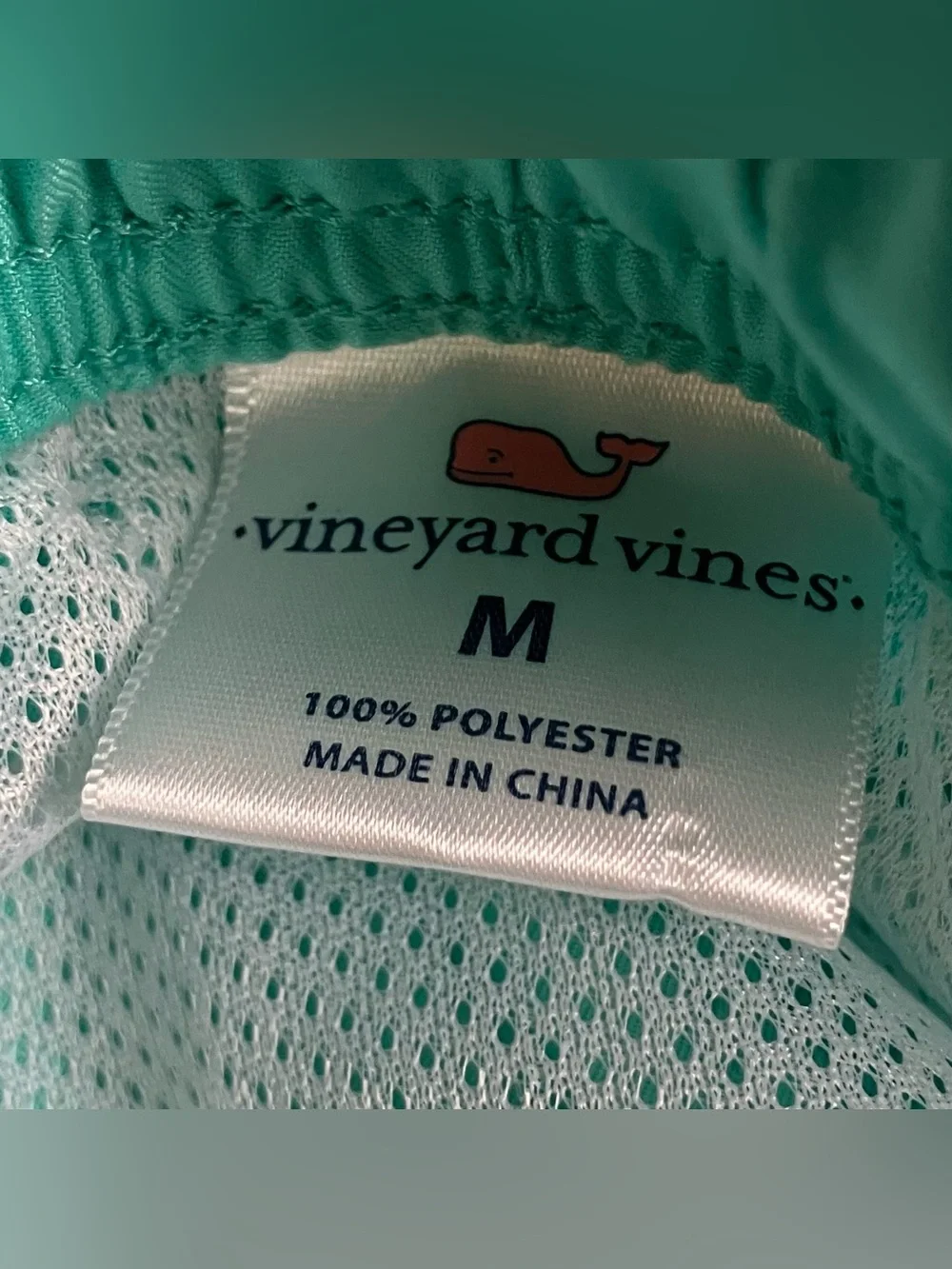 Vineyard Vines Men's Swim Trunks Size M Light Blue Teal Lined Pockets